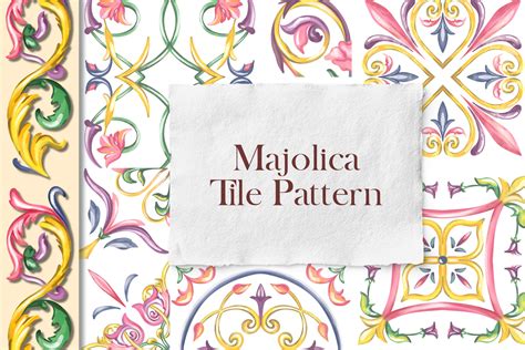 Majolica Tile Pattern Design Cuts