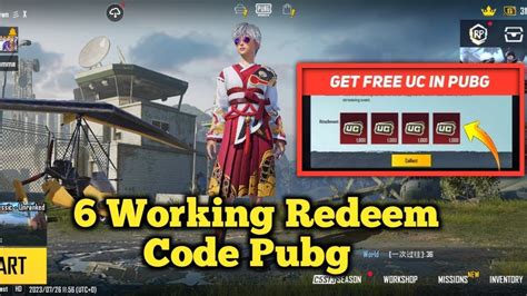 Pubg 6 New Working Redeem Code Get Free UC In Pubg Mobile Today