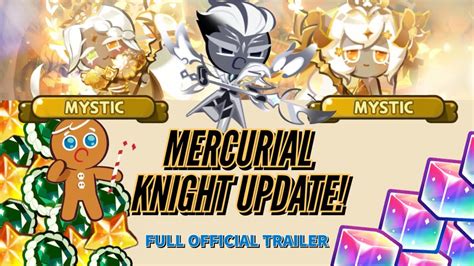 Mercurial Knight Cookie Update Mystic Gold Costumes Cookie Run