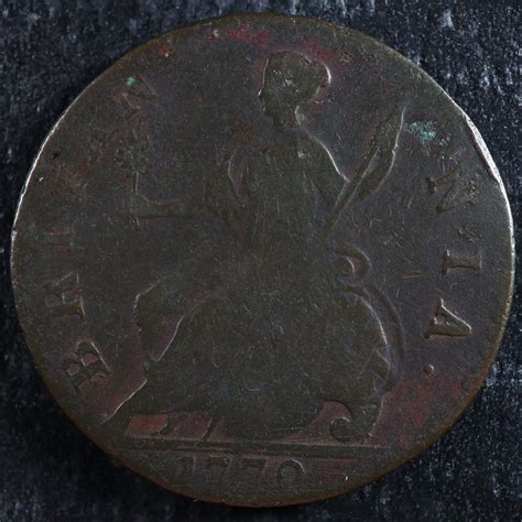 Halfpenny 1772 USA Colonial Period Copper US King George III – Jetons