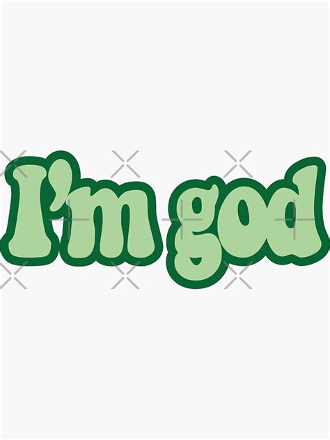 Bts V Iconic Line Im God Sticker For Sale By Aesthetevish Redbubble