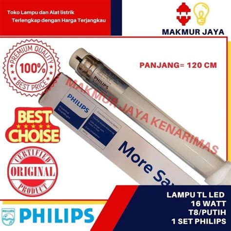 Jual Lampu Philips Tl Led Bn C W W Watt Mm Komplit Kap