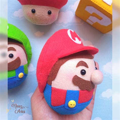 Kit Pingentes Bolinha Super Mario Lembran A Em Feltro