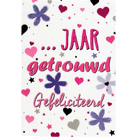 Jaar Getrouwd Gefeliciteerd Wenskaarten Groothandel Poskaart