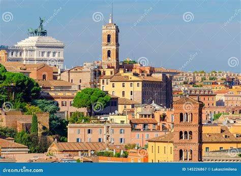 Beautiful Panorama Of Rome Latium Italy Stock Image Image Of