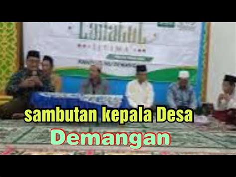 Sambutan Lailatul Ijtima Oleh Kepala Desa Demangan Di Masjid Al Akbar