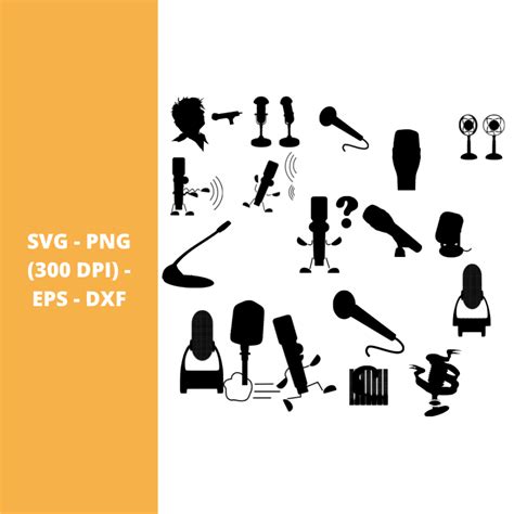 86 Colossal Microphone Vector SVG Bundle MasterBundles