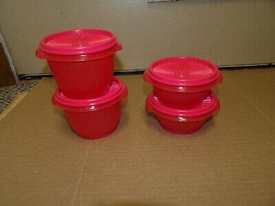 Tupperware Classic Servalier Bowls Oz Oz Set Light Watermelon Red