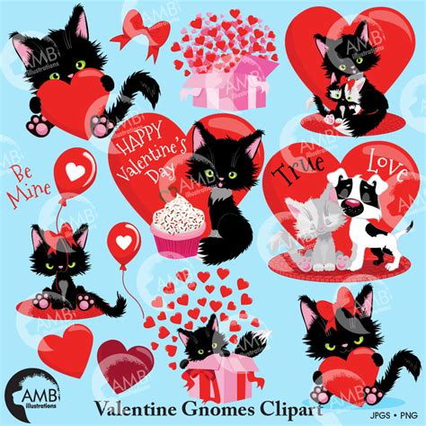 Valentine Cat | AMBillustrations.com