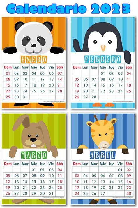 Calendario Bonito 2024 Para Niños Pdf Kindergarden Activities Easy