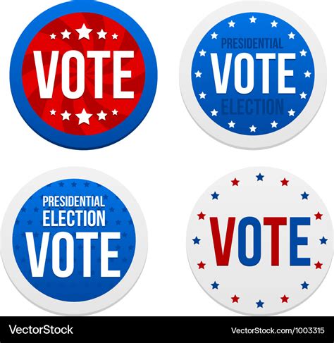 Presidential Election Stickers Royalty Free Vector Image