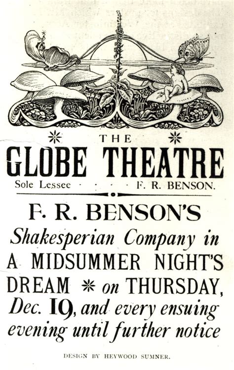 Poster Advertising A Midsummer Night S Dream By William Shakespeare