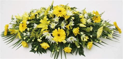 Yellow And White Casket Spray Buy Online Or Call