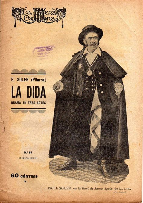 La Dida Frederic Soler Serafí Pitarra LA ESCENA CATALANA nº 85