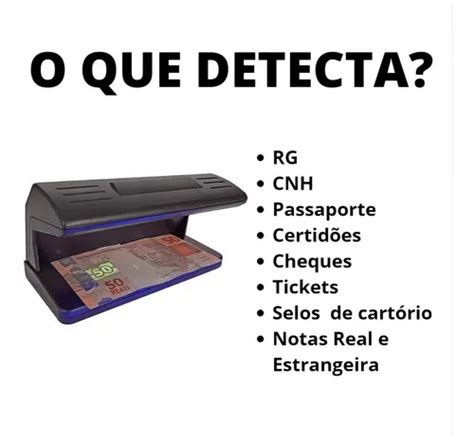 M Quina Como Identificar C Dula Falsa Luz Negra Uv R Em S O Jos