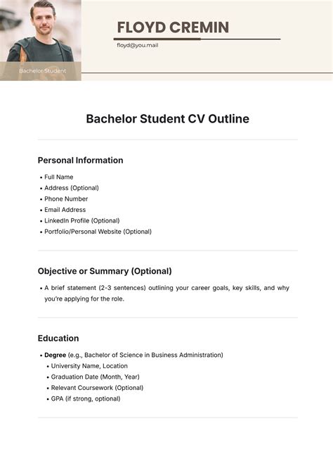 student cv templates  edit