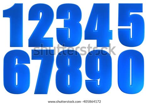 3d Numbers Set Isolated On White Stock Illustration 405864172