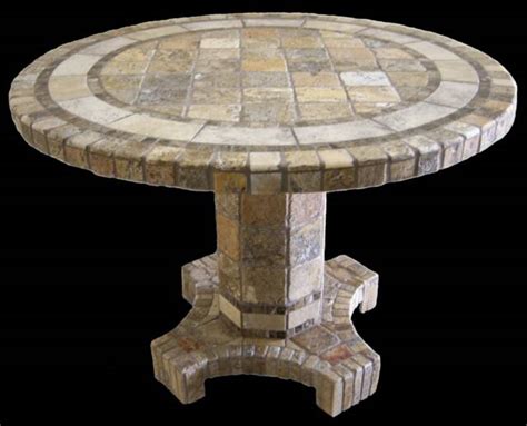 Barcelona Natural Stone Table Bases | Mosaic Stone Tables