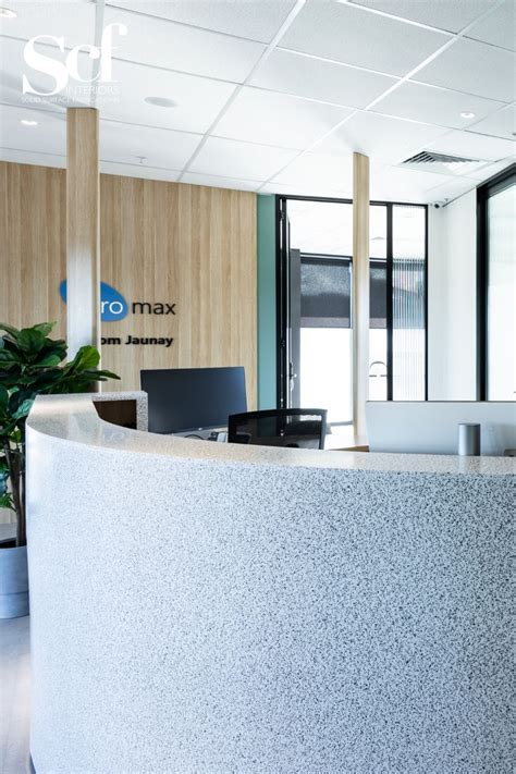 Curved Corian Reception Counter Scf Interiors In Reception