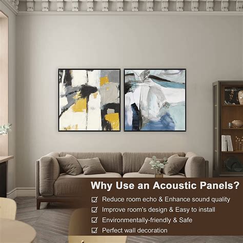 Buy BUBOS Art Acoustic Panels Framed 24 X 24Inches Premium Acoustical