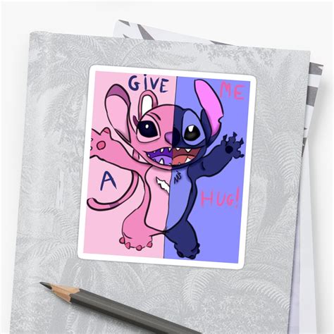 Stitch X Angel Sticker By Aemystik Redbubble