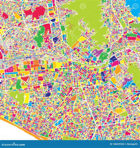 Lima Lima District Peru Colorful Vector Map Stock Vector