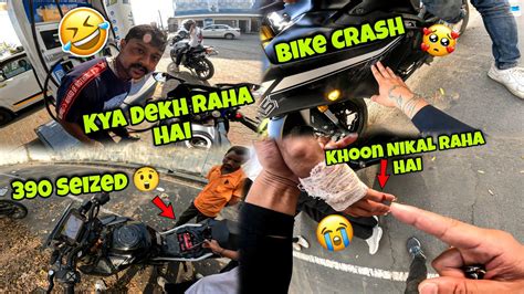 Duke 390 Engine Seized 😱 Total Loss Crash Ho Gaya 😭 Khoon Nikal Raha Hai Youtube