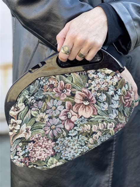 Vintage Floral Tapestry Handbag Hotbox Vintage