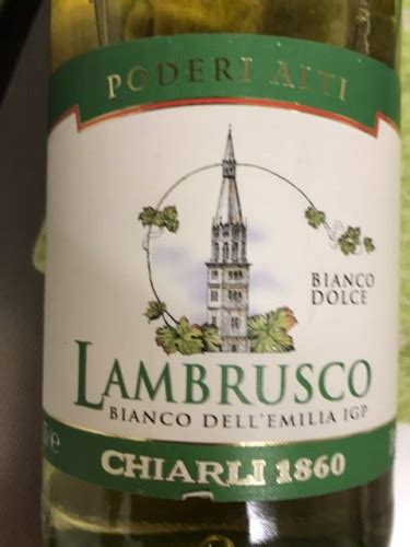 Poderi Alti Lambrusco Dell Emilia Bianco Dolce Vivino Us