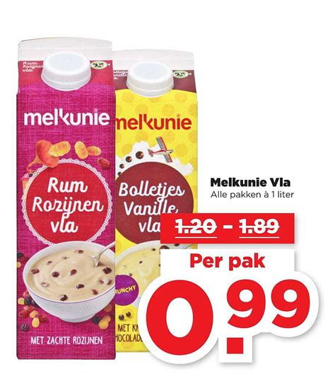 Melkunie Vla Aanbieding Bij PLUS 1Folders Nl