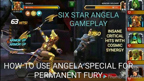 Six Star Angela Gameplay With Cosmic Synergymcocmarvel Contest Of Champions Youtube