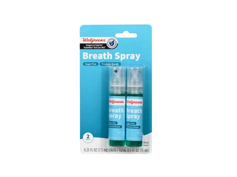 Walgreens Breath Spray Fresh Mint 025 Fl Oz75 Ml Pack Of 2