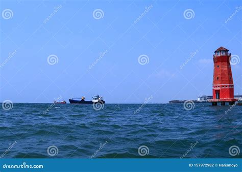 Vuurtoren Bij De Haven Van Sunda Kelapa Redactionele Fotografie Image