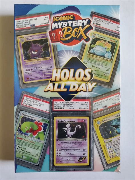 Iconic Mystery Box Pokemon Holos All Day Sealed Pokemon Graded Card