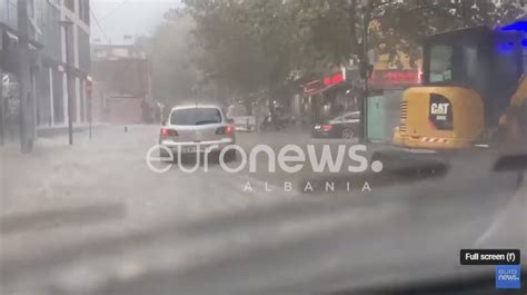 Ciaran hits Albania, rainstorms flood Tirana's streets - Euronews Albania