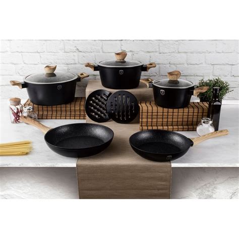 Buy Berlinger Haus Pc Cookware Set Ebony Maple Collection Online