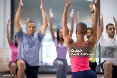 Multiethnic Adult Aerobic Class Stock Photo Download Image Now