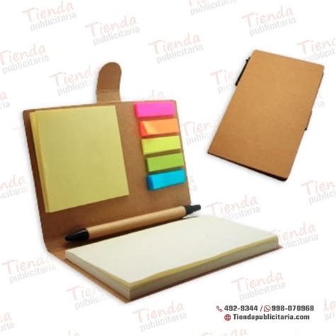 LIBRETAS ECOLÓGICAS A6 CON POST IT Y LAPICERO Tienda Publicitaria