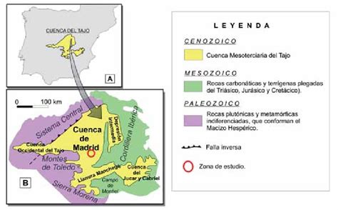 Marco geológico y geomorfológico general para la zona de estudio A