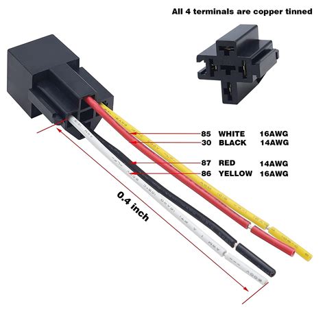 Buy CH SHUODI 5 Pack 40 Fire Retardant Relay With Harness 14AWG