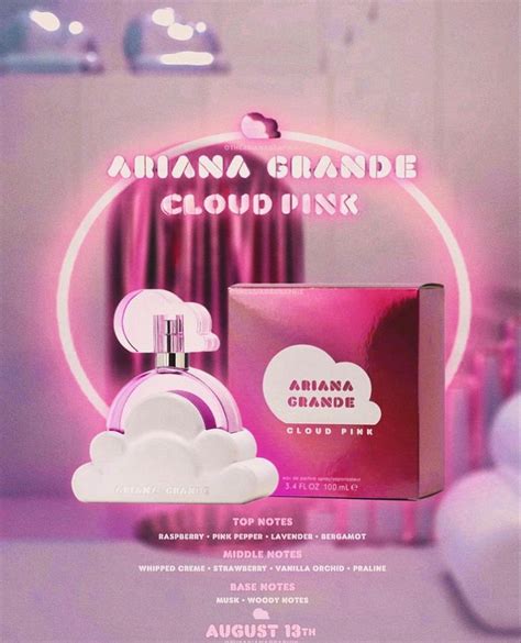 An Advertisement For The Brand Ariana Grande Cloud Pink