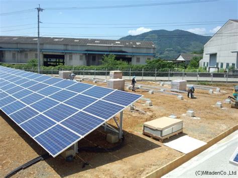 架台、パネル設置工事状況 熊本県山鹿市 ミタデンが手掛ける太陽光発電