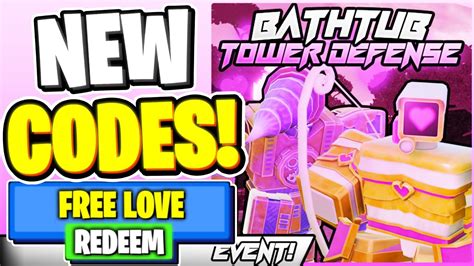 New Codes For Bathtub Tower Defense In February 2024 Roblox Bathtub Tower Defense Codes Youtube