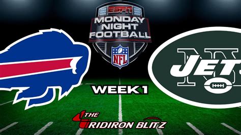 Buffalo Bills Vs New York Jets MNF Week 1 NFL LIVE STREAM Watch Party W