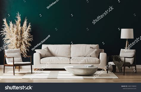 Emerald Room Interior Living Room Interior Stock Illustration 1805158093