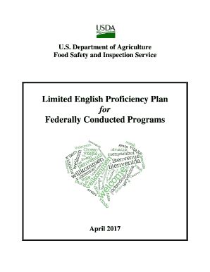 Fillable Online Fsis Usda Limited English Proficiency Plan For