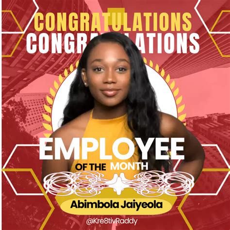 Employee Of The Month Template Postermywall