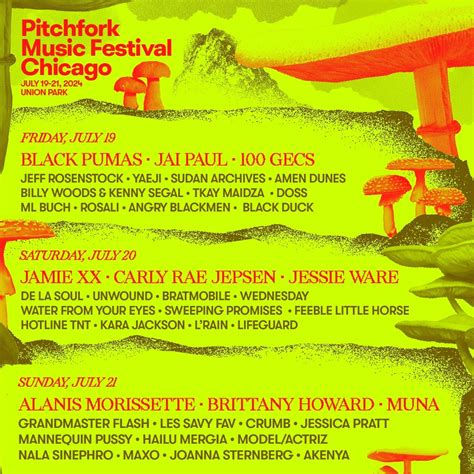 Pitchfork Music Festival 2024 Lineup And Dates Announced Pitchfork