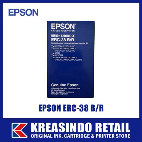 Jual Epson Ribbon Cartridge Pita Tinta Erc 38 Original Black