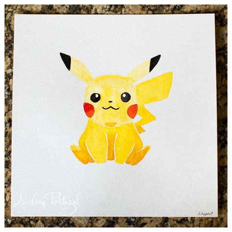 Pikachu Watercolor Art Pikachu Art